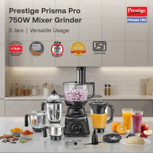 Prestige Prisma Pro 750W 5 Jars Mixer Grinder - Image 10