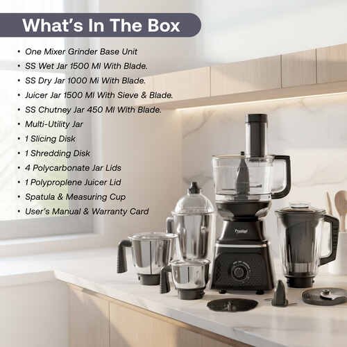 Prestige Prisma Pro 750W 5 Jars Mixer Grinder - Image 6