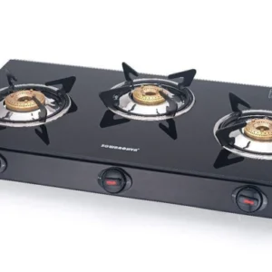 3 Burner Elite - Glass Top Gas Stove - SOWBAGHYA